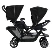 Graco Stadium Duo Tandem Stroller (6L199BGRU) Black/Grey - Box Opened. (Stock Image)