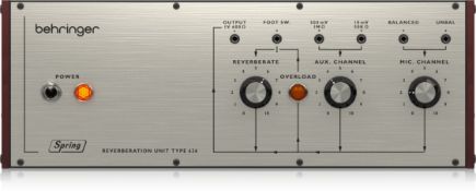 Behringer Spring Reverberation Unit Type 646 - Analogue Spring Reverb and Overload Circuit - New (st