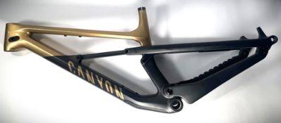 A Canyon Spectral 125 CF Mountain Bike Frame in Exclusive Black/Gold, Frame Size: M, Wheel: 29, Cate