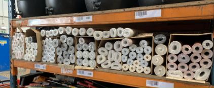 An assortment of wallpaper to include Grandeco and Lutece, approximately 100 rolls.