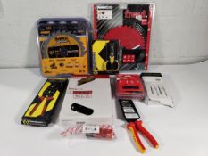 Assorted as new tools to include Milwaukee, Gedore, Festool and others.