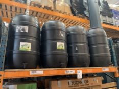 Eight Customer Return Water Butts 210L (Please Note These Items May Be Incomplete, Damaged Or Requir