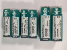 Six as new Heller Drill Bit Packs; 2x HSS-Co DIN 338 RN Twist Drills 990 (10 x 8.0mm per pack) and 4