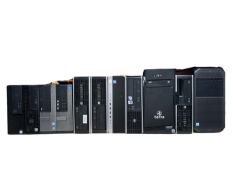 Assorted pre-owned PC's sold for parts (No hard drives, sold as seen for parts only).