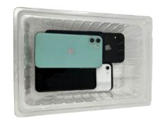Assorted pre-owned Apple iPhones sold for parts (MDM/Remote management locked, sold for parts only).