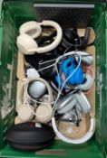 Assorted pre-owned over-ear headphones, chargers and other items including Apple Airpod Max (iCloud