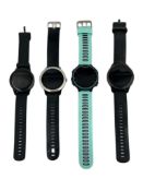 Four pre-owned Garmin Smartwatches (Untested, sold as seen).