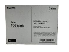 Five as new Canon T06 Black Toner Cartridges (3526C002).