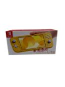 As new Nintendo Switch Lite in Yellow (M/N: HDH-S-YAZAA JPN EAN: 4902370542936).