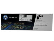 Two as new HP 312X Black High Yield LaserJet Toner Cartridges (P/N: CF380X EAN: 887111367754).