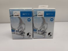 Two as new ResMed AirFit F20 full face CPAP masks, Size: M (REF: 64006).