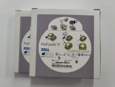 Two as new Zoll Pedi-padz II for Children, (REF: 8900-0810-01, EXP: 2026-03-28)