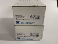Two boxes of as new Erkodent Erkoflex thermoforming foil and discs, (REF: 584720, EXP: 2026/07, 50 p