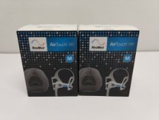 Two as new ResMed N20 nasal CPAP mask (REF: 63911).