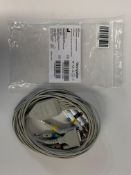 As new Welch Allyn ECG 10-Lead Banana Patient Cable for CP50, CP 150 (#721328, REF: 901006).