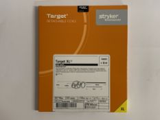 As an new Stryker Neurovascular Target XL 360 Soft Detachable Coil (REF: 612408) 4mm x 8cm (EXP: 202