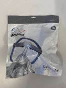 As new ResMed Quattro Air Full Face Mask, Size: Small, SML-EUR1 (REF: 62705, EAN: 619498627059).