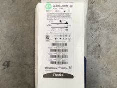 A box of five Cordis RainSheath Transradial Hydrophillic Thinwalled Introducers (REF:506610S) 10cm 0