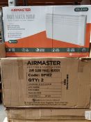 Two CED Airmasters 2kW slim panel heaters with LCD/Timer, boxed (SPH2).