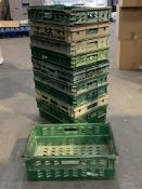 Ten Assorted Stacking and Nesting Crates.