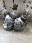 Five bags of assorted pre-owned belts.