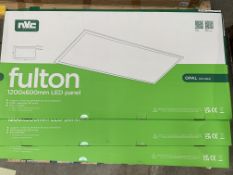 Three as new NVC Lighting Fulton Opal 400K, 220-240v, 1200x600mm.