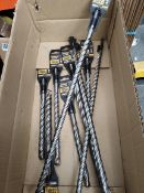 Nine assorted as new DeWalt Extreme Tough Core drill bits (14, 16, 18 and 26mm).