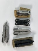 Five pre-owned Gerber multi-tools.