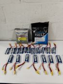 Eighteen Turnigy 2.2 7.4v high discharge Li-pro RC batteries.