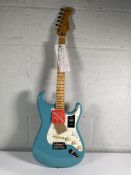 Fender Player II Strat MN AQB Guitar, (Serial number MXS24024718) Box Opened.