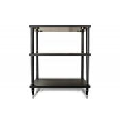 Essenza by Bassocontinuo Proton Hi-Fi Rack - Lead - Stormy Black - 3-shelves (stock image).