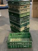 Ten Assorted Stacking and Nesting Crates.