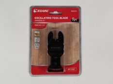 Ten packs of as new Ezarc Oscillating Tool Blade Arc-Edge, (801612) 5 per pack.