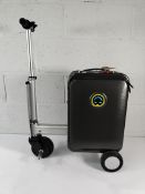 A pre-owned Air Wheel Robot SE3S ride on suitcase no battery or charger.