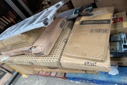 Assorted Furniture (including flatpack box 1 of 1), Stepladders and Household Items.