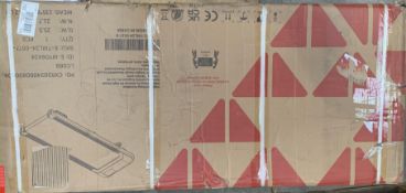 As new fitness treadmill, size 135 x 61.8 x 14.7cm, box damaged, sealed (E-TML24-0517-0).