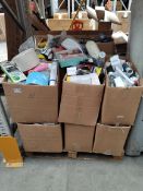 Twelve boxes of assorted items to include health, DIY and pet related items (pallet not included, ov
