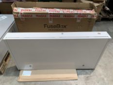 Fusebox circuit protection TPN distribution board, 15 way, 125A 4P main switch, T2 SPD, box open (TP