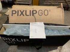 Two Pixlip Go Lightboxes, One Counter S White (156017). Box worn/opened and one in case, model unkno