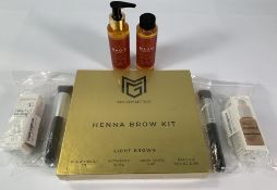 Five as new beauty related items - MG Cosmetics brow kit, Magic luxury body oils and Phoera foundati