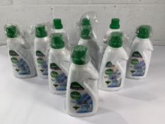 Ten Dettol Antibacterial Laundry Sanitisers,750ml bottles, fresh cotton fragrance, labels on packagi
