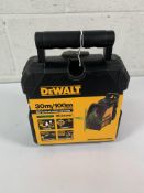 An as new Dewalt 100M self-leveling cross line laser DW088CG-XJ.