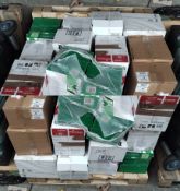 Assorted stationery, mostly A4 copy paper.