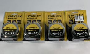 Four Stanley Powerlock 10m/33