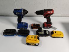 Assorted pre-owned power tools and batteries to include DeWalt 2024 XR 18v.