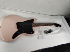 A Squier (by Fender) Contemporary Active Jazzmaster HH - Pink Pearl with some minor damage (sold as