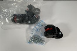 Twenty four as new 12350-202 Static Load Screw Fitting Adjustable Levelling Castors (50mm x 300Kg).