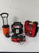 Pre-owned NOCO Boost HD GB70, Glow Star safety light and two battery boosters (all unboxed).