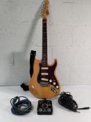 A pre-owned G & L Tribute Legacy six string electric guitar with case and accessories to include Zoo