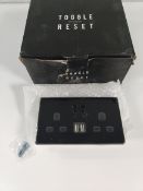 Forty five as new Toggle Reset double switch sockets with USB.